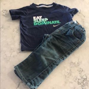 12 month outfit - Nike levi jeans